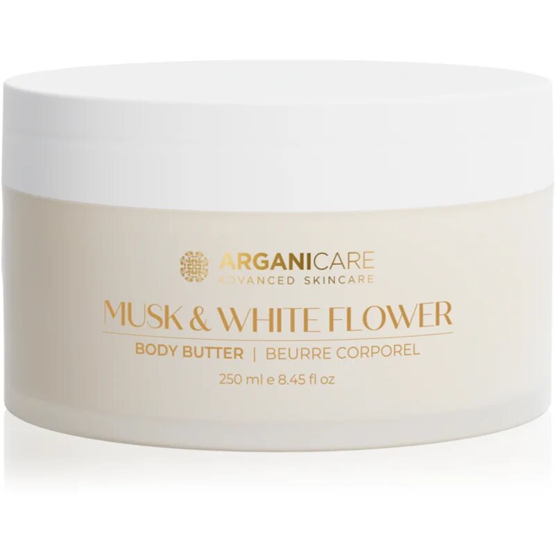Arganicare Body Butter Musk & White Flower tělové máslo s arganovým olejem 250 ml