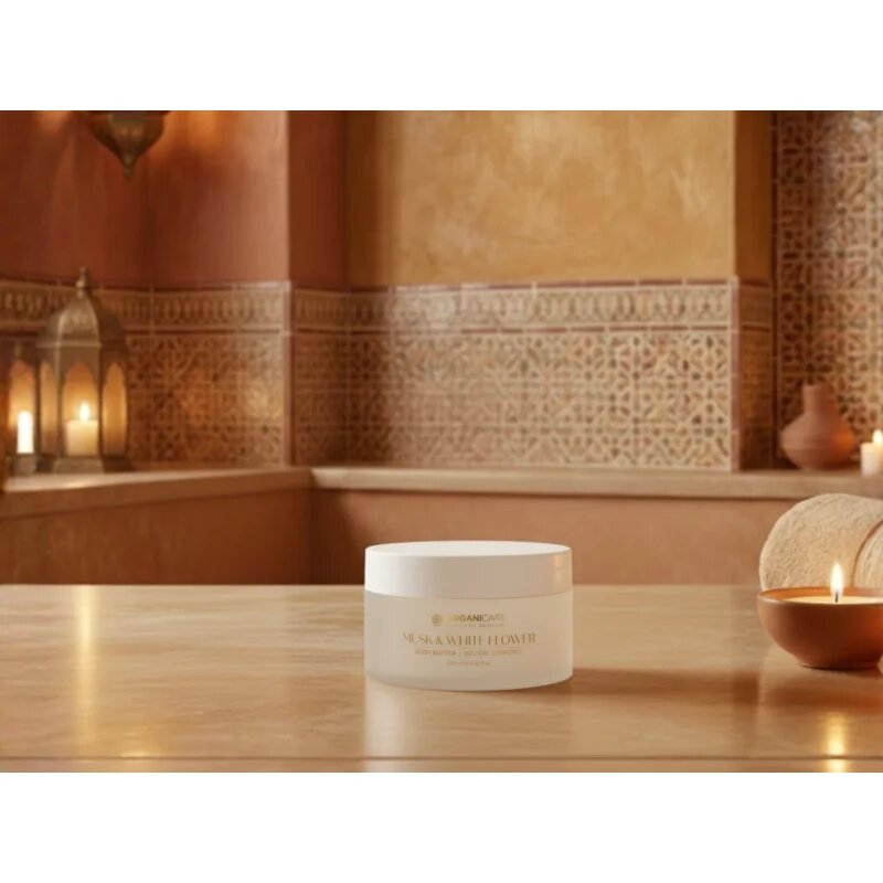 Arganicare Body Butter Musk & White Flower tělové máslo s arganovým olejem 250 ml