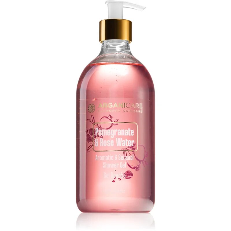 Arganicare Pomegrenate & Rose Water Shower Gel opojný sprchový gel 500 ml
