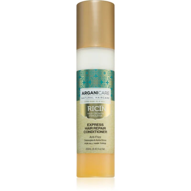 Arganicare Ricin Express Hair Repair Conditioner bezoplachový kondicionér pro poškozené vlasy 250 ml