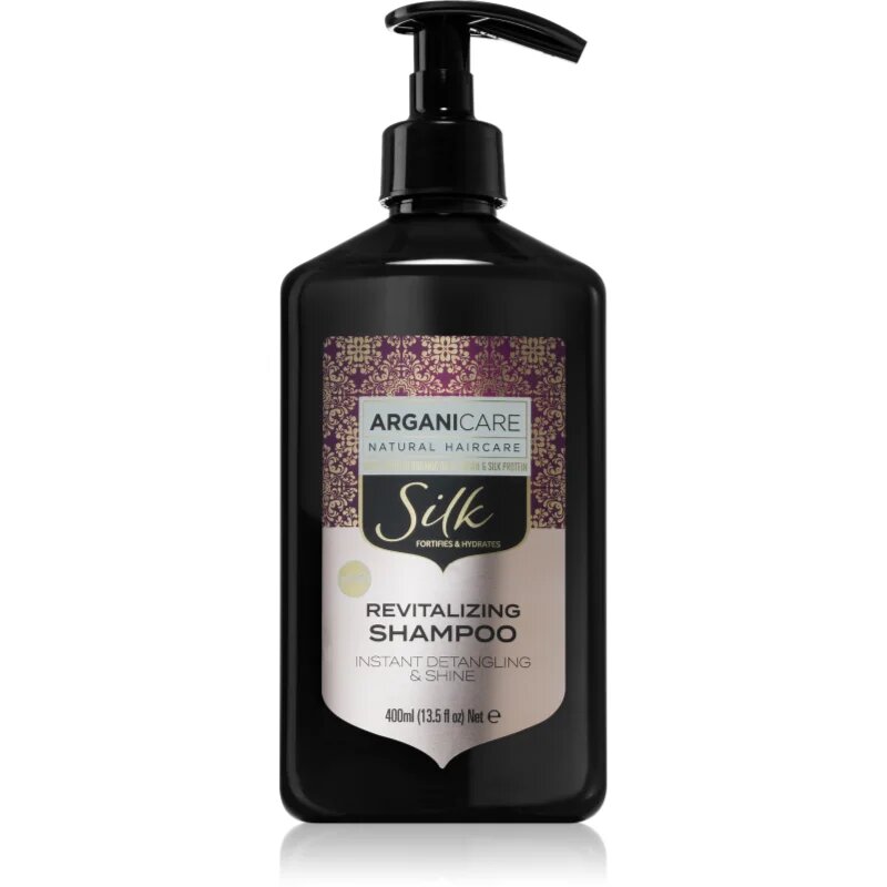 Arganicare Silk Protein Shampoo revitalizační šampon pro rozzáření mdlých vlasů 400 ml