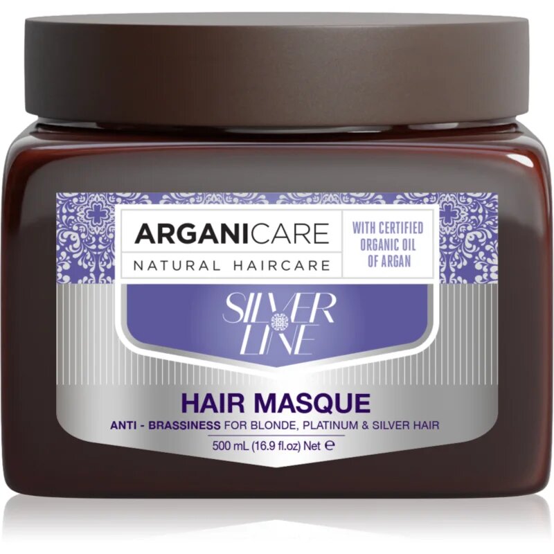Arganicare Silver Hair Mask maska na vlasy neutralizující žluté tóny 500 ml