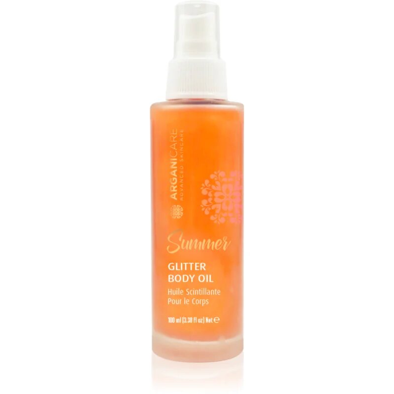 Arganicare Summer Glitter Body Oil třpytivý suchý olej na tělo a vlasy 100 ml