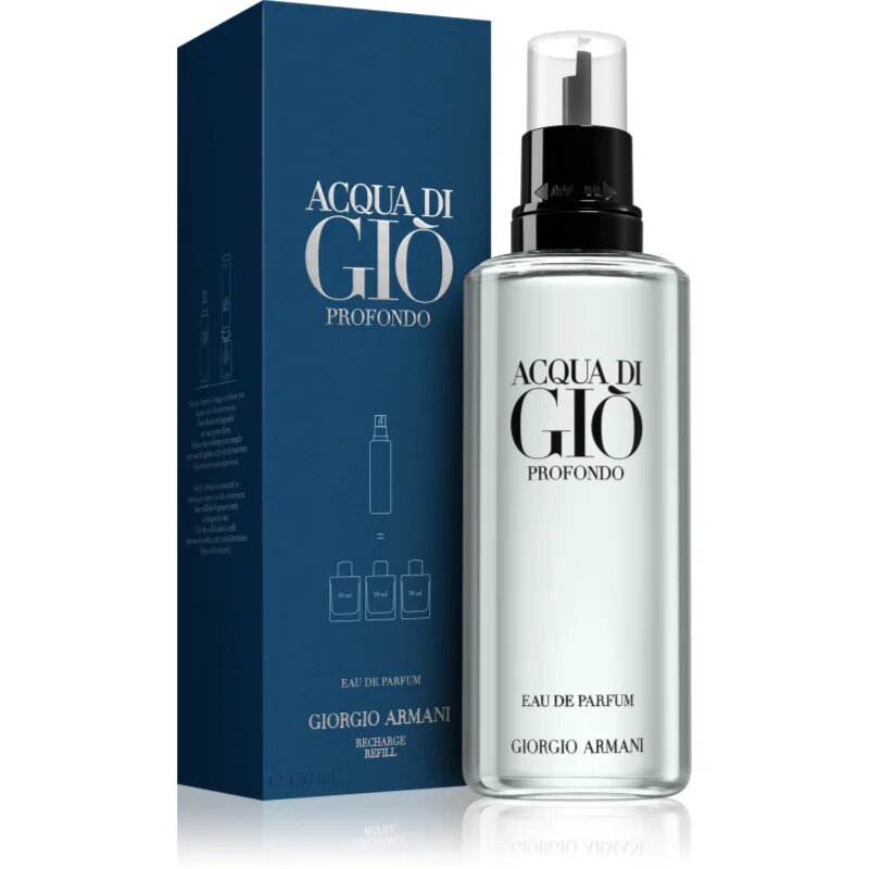 Armani Acqua di Giò Profondo parfémovaná voda – náhradní náplň pro muže Refill 150 ml