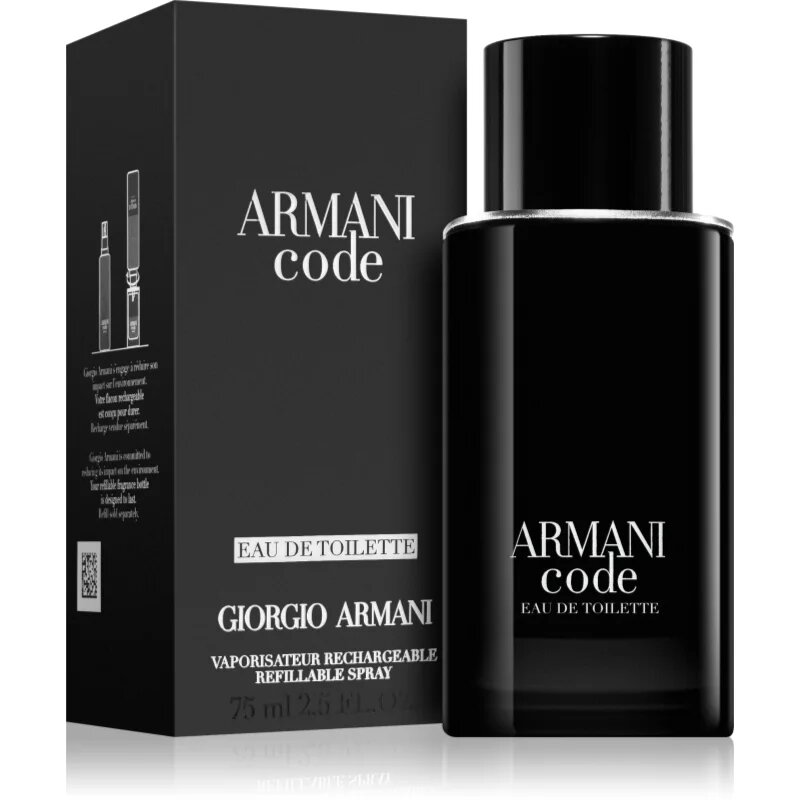 Armani Code toaletní voda plnitelná pro muže 75 ml