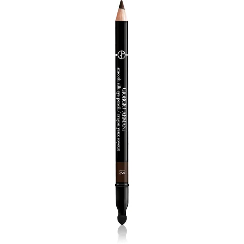Armani Smooth Silk Eye Pencil tužka na oči s aplikátorem odstín 12 Brownship Black 1.05 g