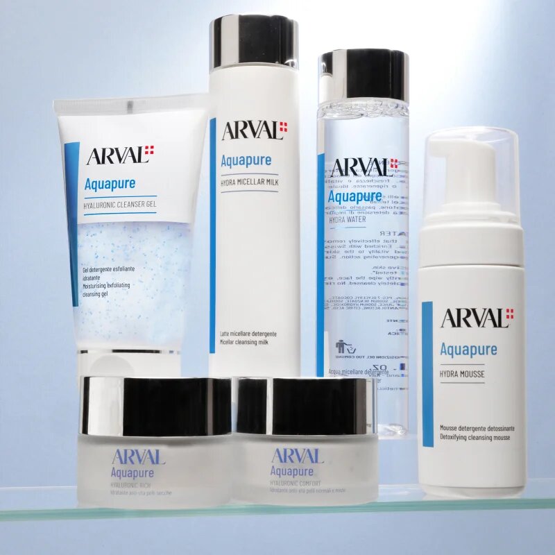 Arval Aquapure Hyaluronic cleanser gel jemný exfoliační gel pro dokonalé vyčištění pleti 150 ml