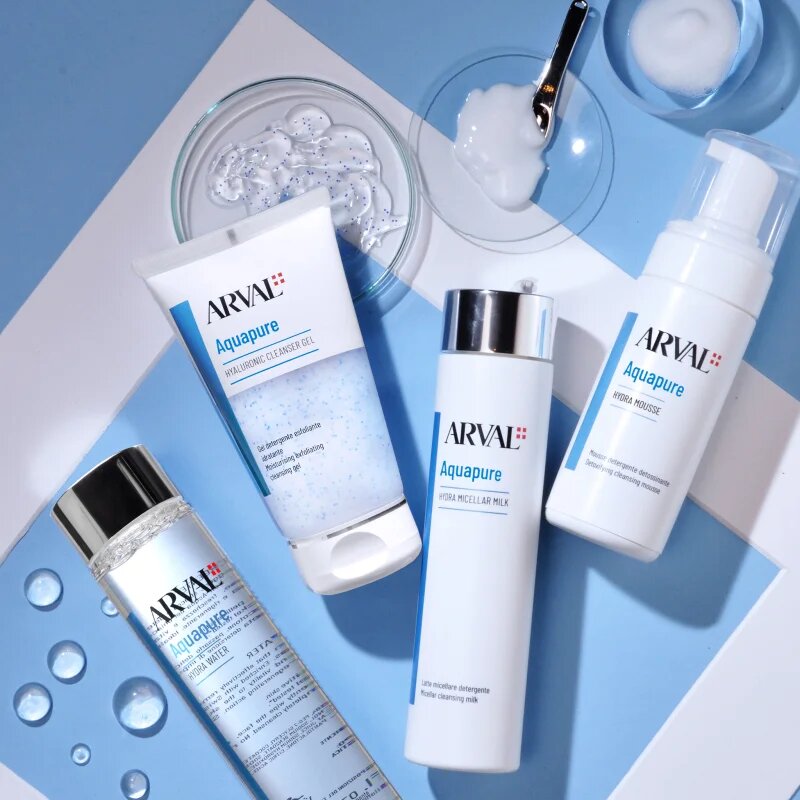 Arval Aquapure Hyaluronic cleanser gel jemný exfoliační gel pro dokonalé vyčištění pleti 150 ml