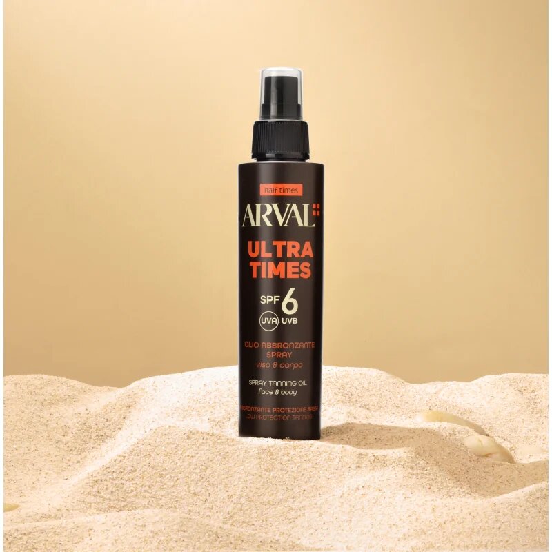Arval Half Times Ultra Times SPF 6 opalovací olej na obličej a tělo 125 ml