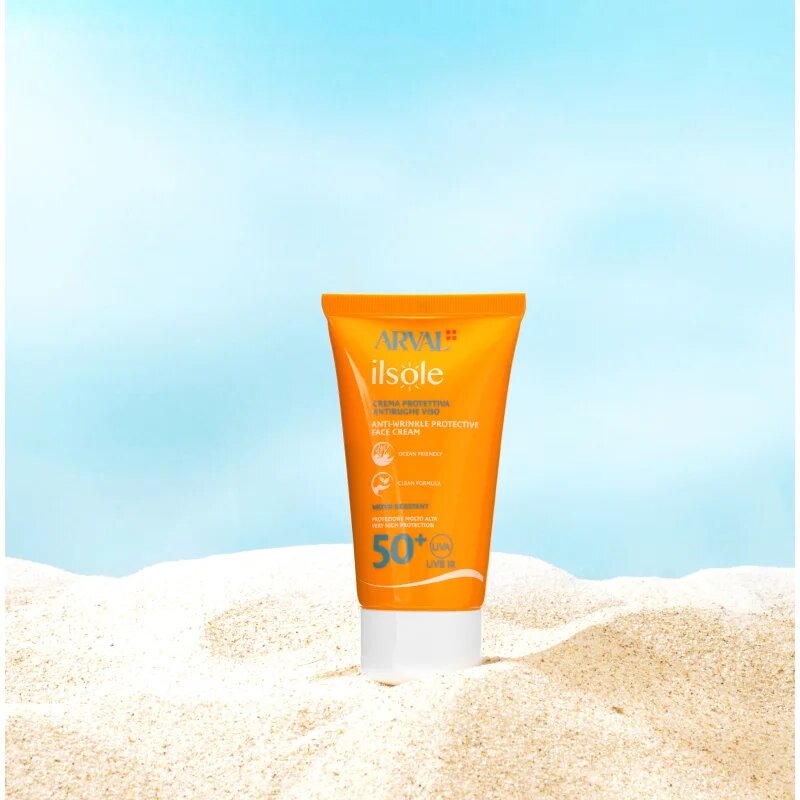 Arval IlSole Anti-wrinkle protective face cream SPF50+ ochranný krém proti vráskám SPF 50+ 50 ml