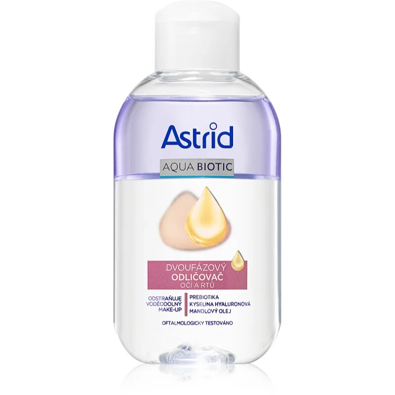 Astrid Aqua Biotic dvoufázový odličovač očí a rtů 125 ml