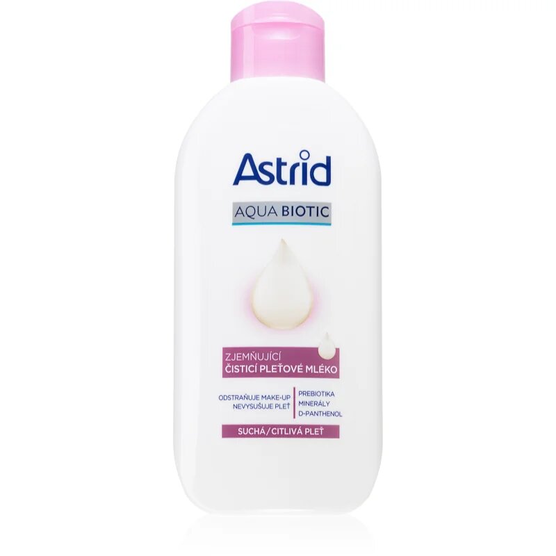 Astrid Aqua Biotic zjemňující čisticí mléko pro suchou až citlivou pleť 200 ml