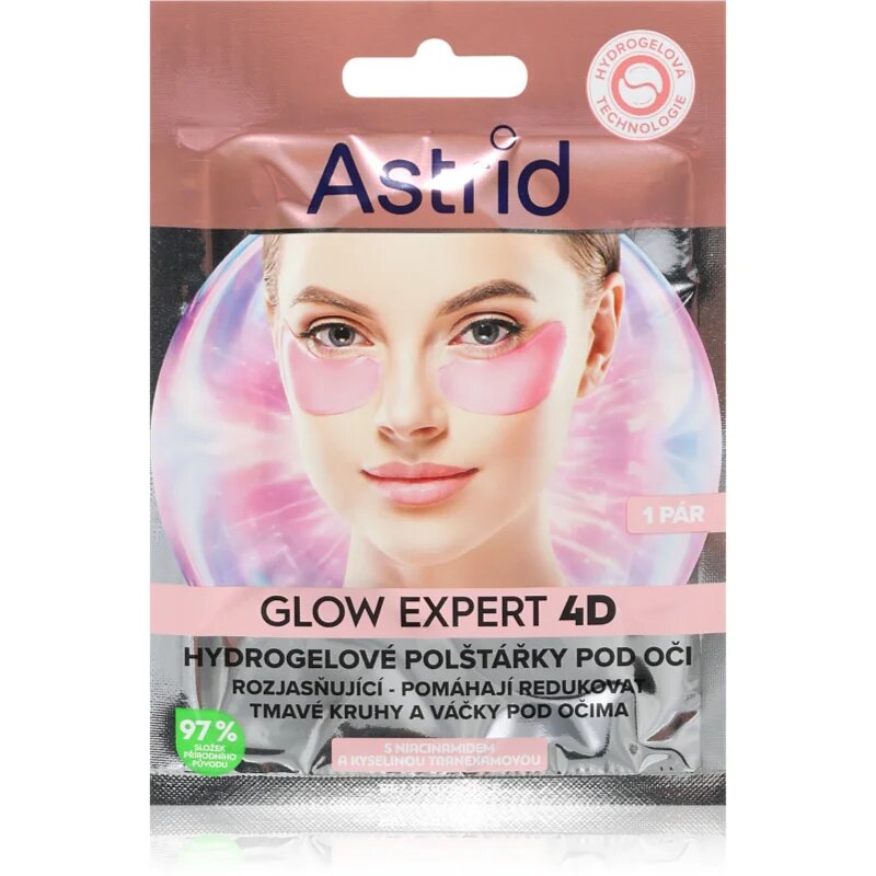 Astrid Glow Expert oční maska proti vráskám váčkům a tmavým kruhům 2 ks