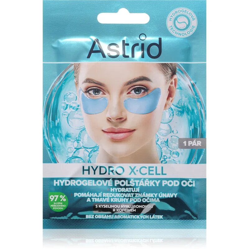 Astrid Hydro X-Cell hydrogelové polštářky proti kruhům pod očima 1 pár