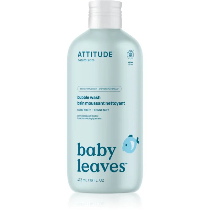 Attitude Baby Leaves Bubble Wash pěna do koupele pro děti od narození 473 ml