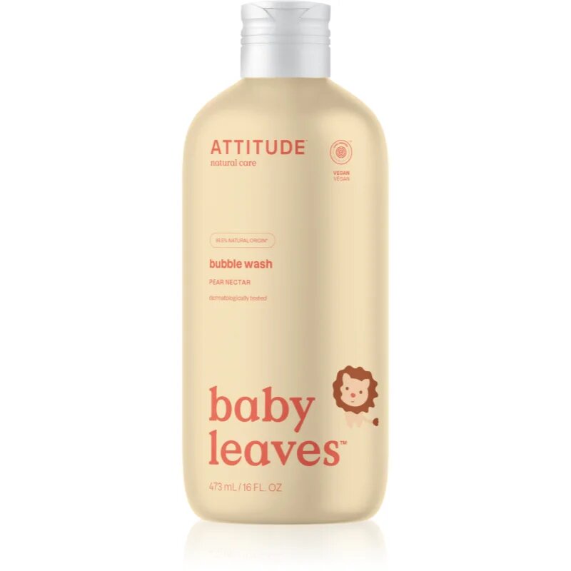 Attitude Baby Leaves Pear Nectar pěna do koupele s vůní hruškové šťávy 473 ml