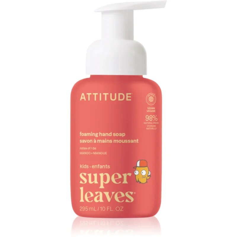 Attitude Super Leaves Kids pěnové mýdlo na ruce s vůní manga 295 ml