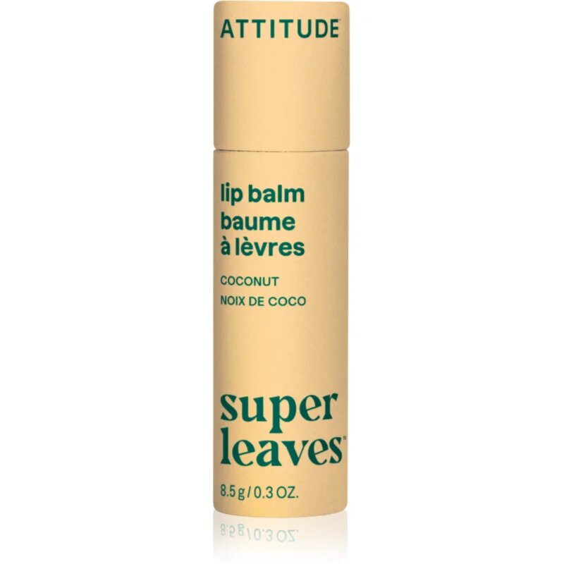 Attitude Super Leaves Lip Balm balzám na rty s vůní kokosu Coconut 8.5 g
