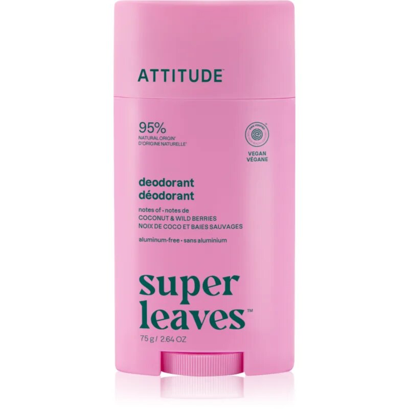 Attitude Super Leaves Natural Deodorant deodorant Coconut and Wild Berries 75 g