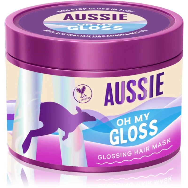 Aussie Oh My Gloss Glossing Hair Mask rozjasňující hydratační maska na vlasy 500 ml