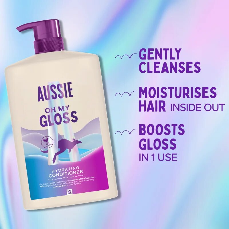 Aussie Oh My Gloss Hydrating Conditioner rozjasňující a hydratační kondicionér 1000 ml