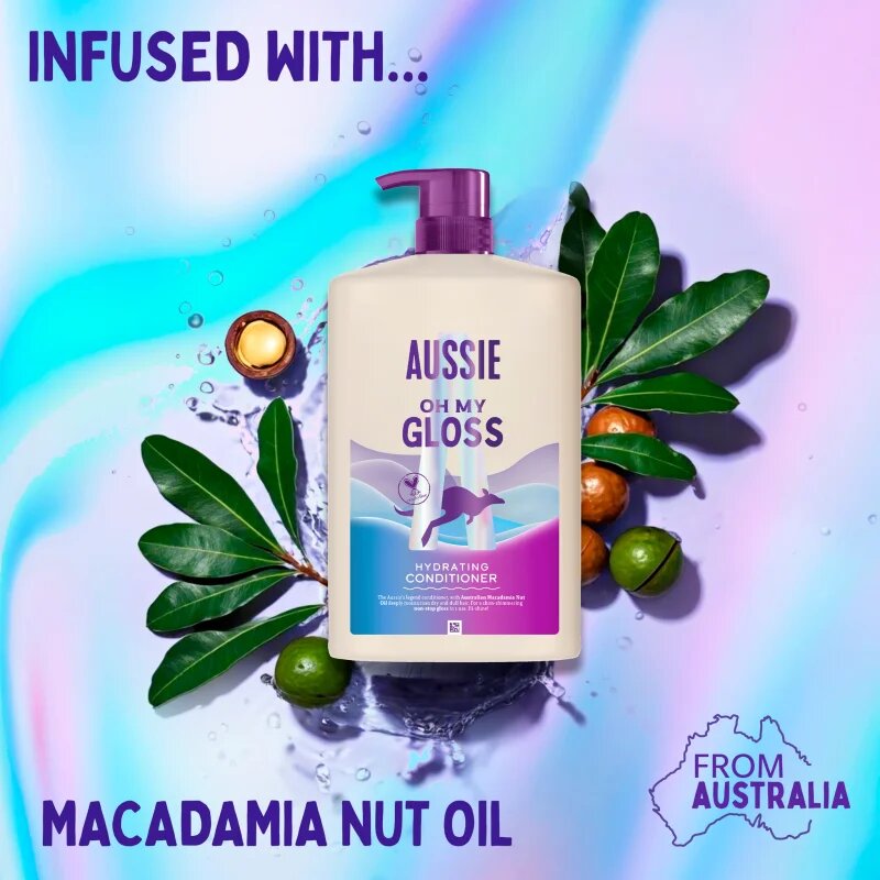 Aussie Oh My Gloss Hydrating Conditioner rozjasňující a hydratační kondicionér 1000 ml