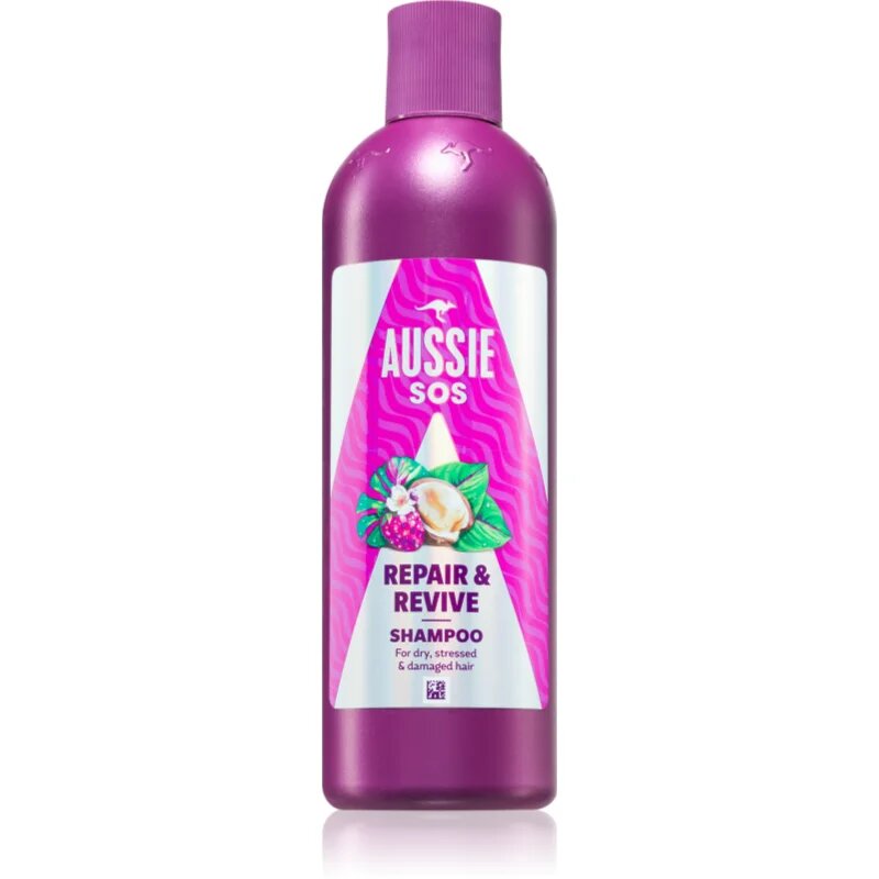 Aussie SOS Repair & Revive vyživující šampon pro namáhané vlasy a vlasovou pokožku 300 ml