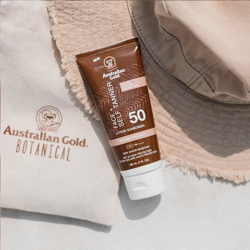 Australian Gold Face + Self Tanner samoopalovací krém na obličej SPF 50 88 ml