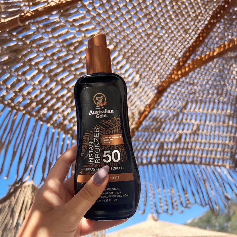 Australian Gold Spray Gel Sunscreen With Instant Bronzer bronzující sprej SPF 50 237 ml
