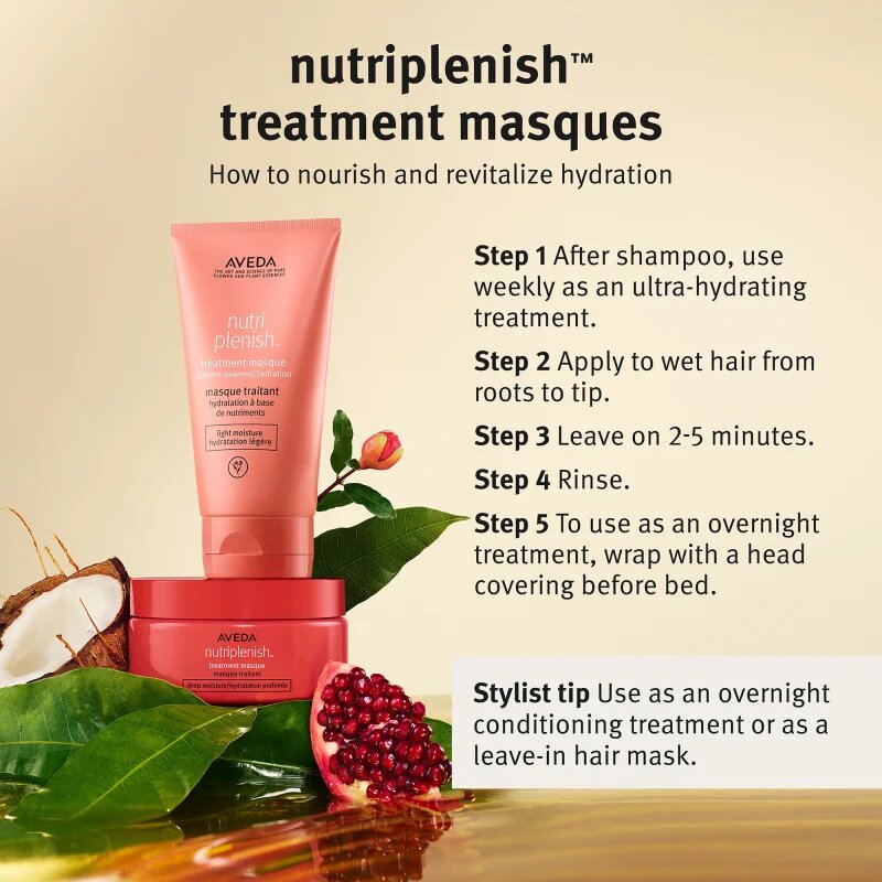 Aveda Nutriplenish™ Masque Deep Moisture hloubkově hydratační maska na suché konečky vlasů 200 ml