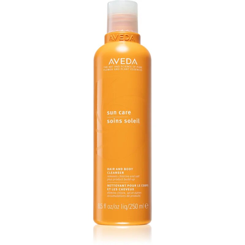Aveda Sun Care Hair and Body Cleanser šampon a sprchový gel 2 v 1 pro vlasy namáhané chlórem sluncem a slanou vodou 250 ml