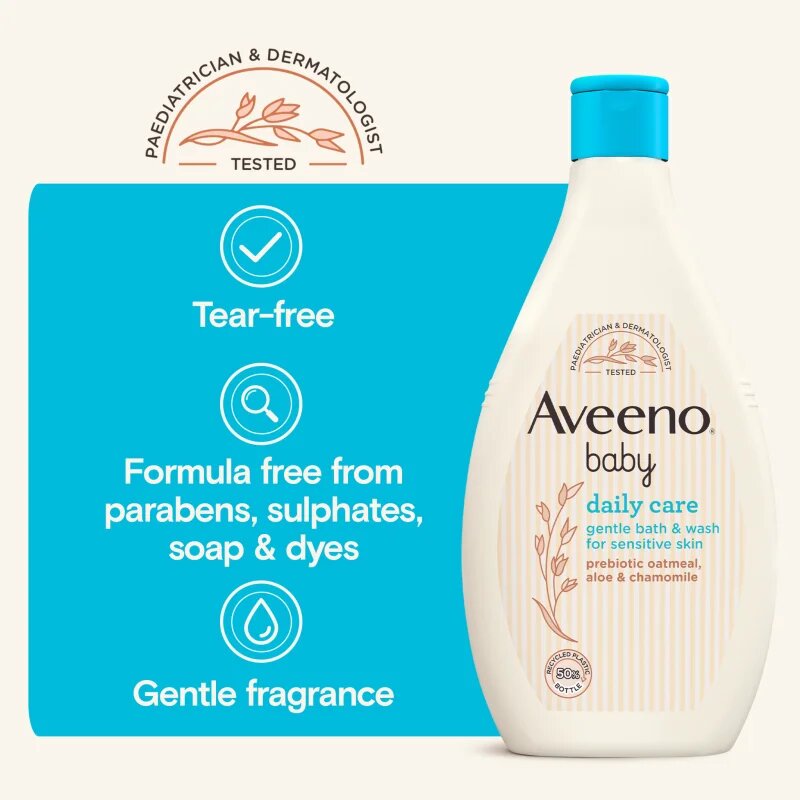 Aveeno Baby Daily Care mycí gel na tělo a vlasy pro děti od narození 250 ml