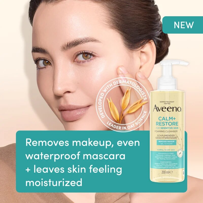 Aveeno Calm + Restore čisticí pěna na obličej 200 ml