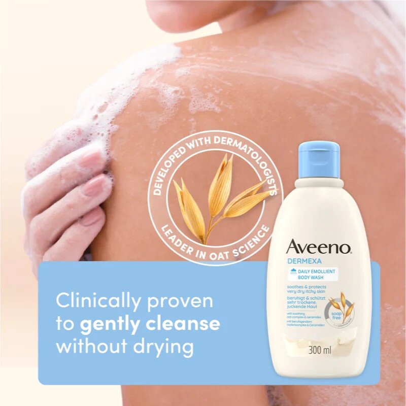 Aveeno Dermexa Daily Emollient Body Wash zklidňující sprchový gel 300 ml