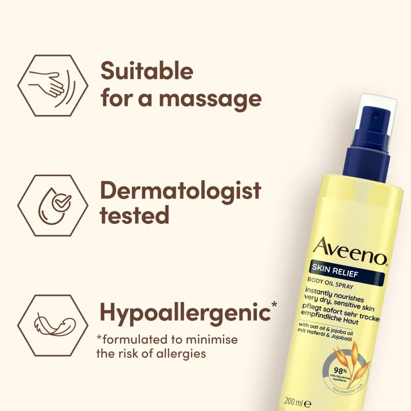 Aveeno Skin Relief Body Oil Spray tělový olej ve spreji 200 ml