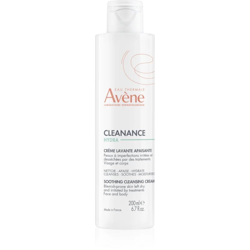 Avène Cleanance Hydra zklidňující čisticí krém pro pleť vysušenou a podrážděnou léčbou akné 200 ml