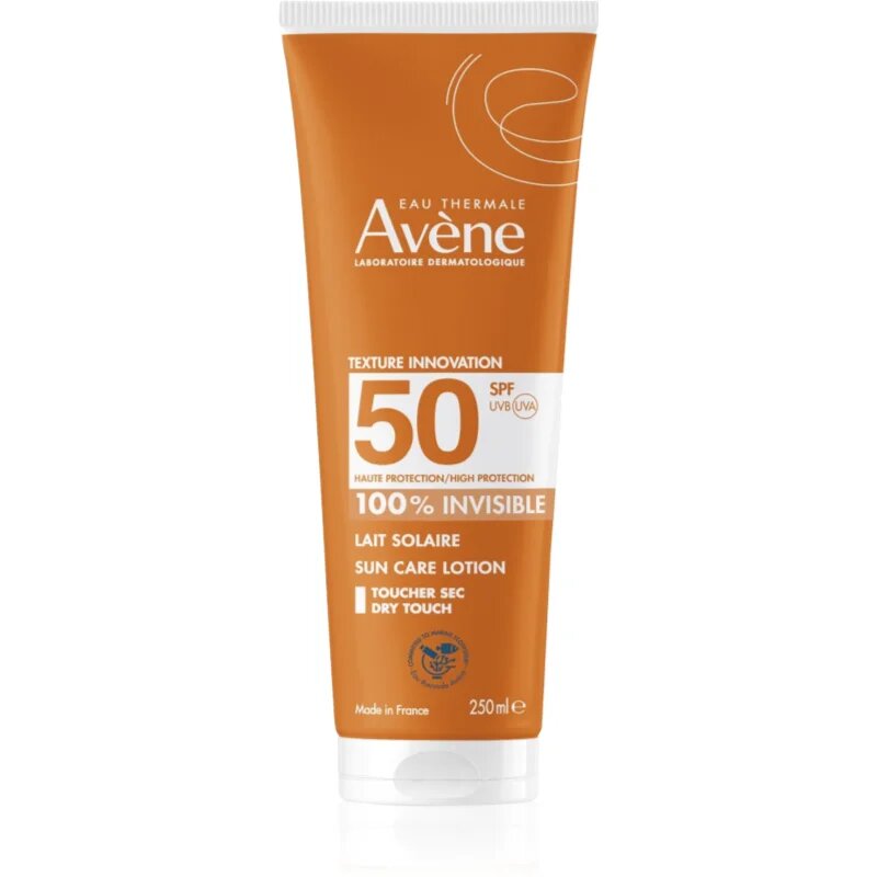 Avène Sun Care Lotion 100% Invisible voděodolné mléko na opalování SPF 50 250 ml