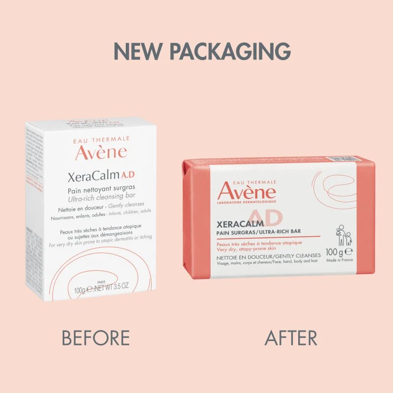 Avène XeraCalm A.D. Ultra-Rich Bar ultra vyživující mycí kostka pro suchou až atopickou pokožku 100 g