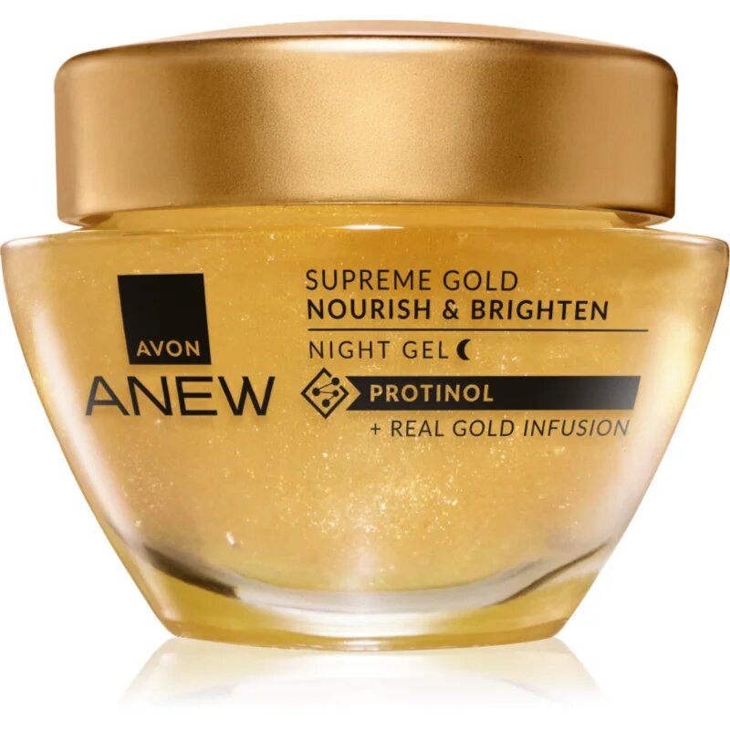 Avon Anew Skin Renewing Gold Emulsion hydratační noční krém proti vráskám 50 ml