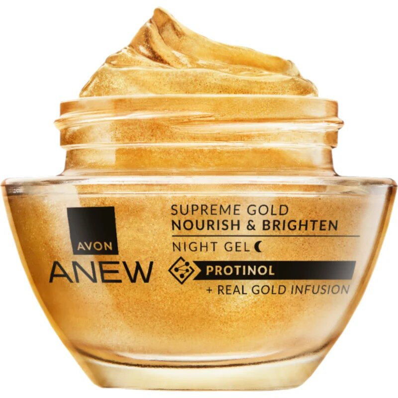 Avon Anew Skin Renewing Gold Emulsion hydratační noční krém proti vráskám 50 ml