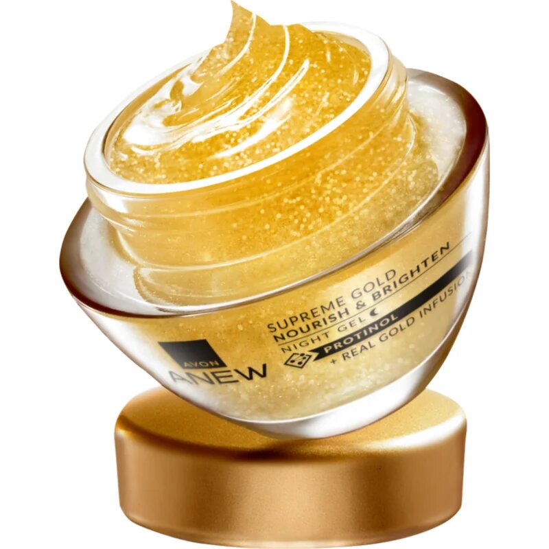 Avon Anew Skin Renewing Gold Emulsion hydratační noční krém proti vráskám 50 ml