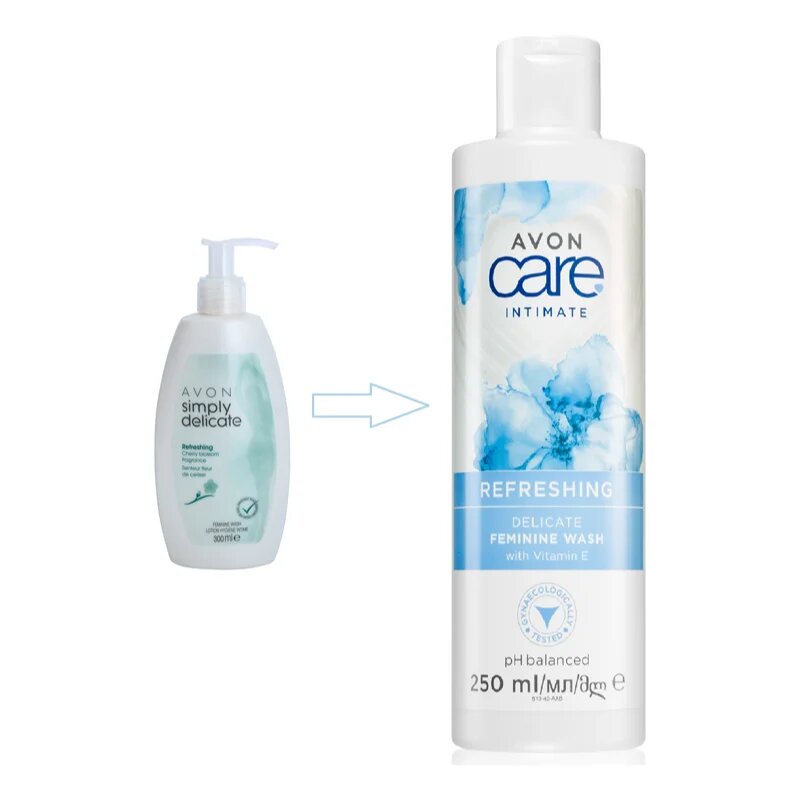 Avon Care Intimate Refreshing svěží gel pro intimní hygienu s vitamínem E 250 ml