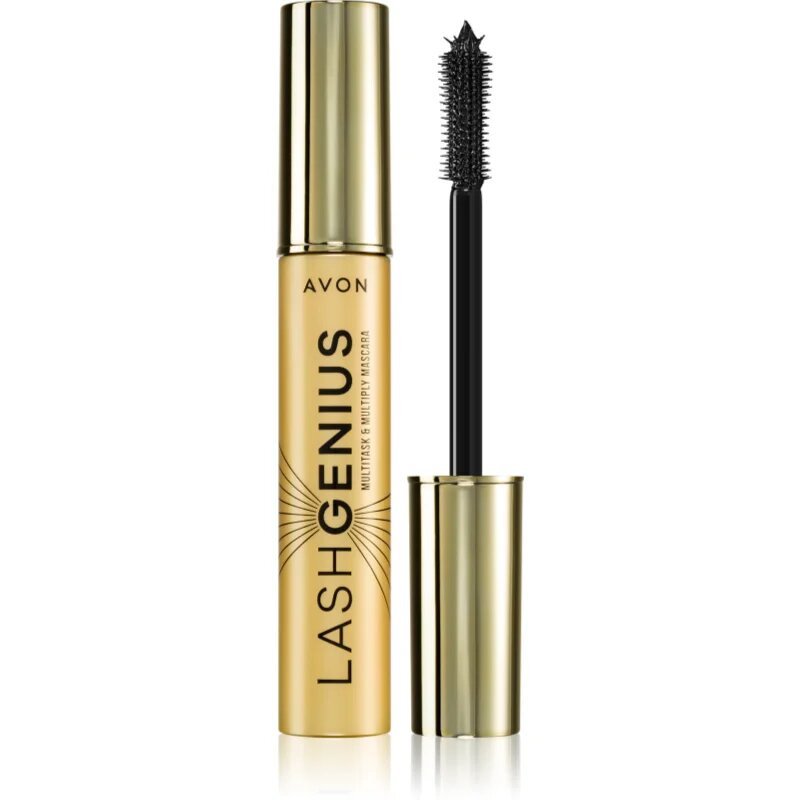 Avon Lash Genius Multitask & Multiply řasenka pro objem natočení a oddělení řas 5 v 1 odstín Blackest Black 10 ml