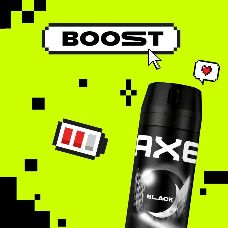 Axe Black sprchový gel na obličej tělo a vlasy 900 ml