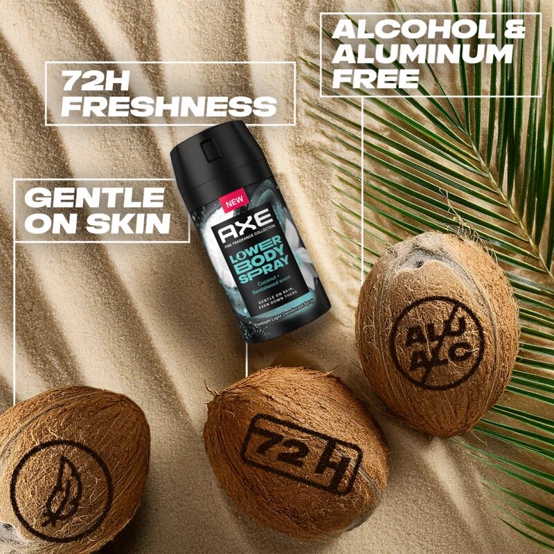 Axe ​Coconut & Sandalwood tělový sprej na intimní partie 100 ml