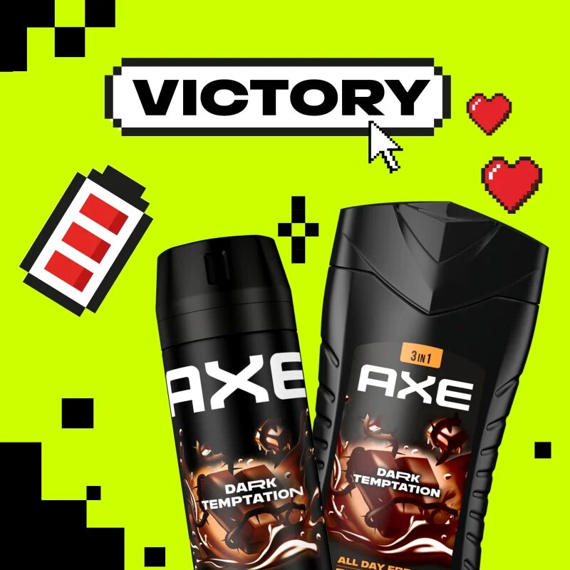 Axe Dark Temptation sprchový gel na obličej tělo a vlasy 250 ml