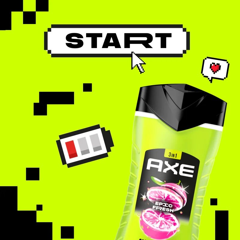 Axe Epic Fresh sprchový gel na obličej tělo a vlasy 400 ml