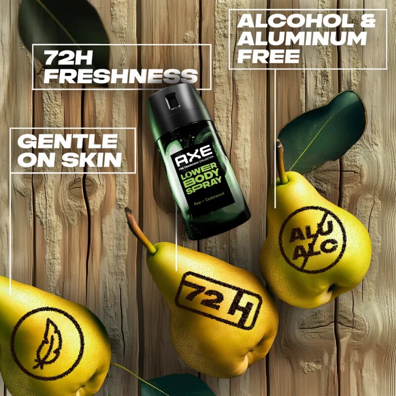 Axe Pear & Cedarwood tělový sprej na intimní partie 100 ml