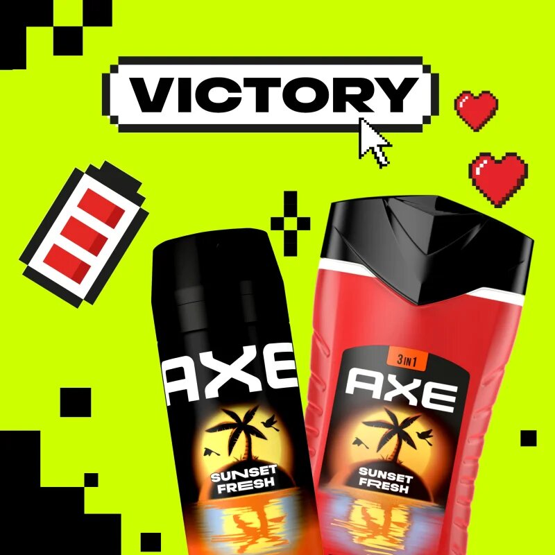 Axe Sunset Fresh sprchový gel na obličej tělo a vlasy 400 ml