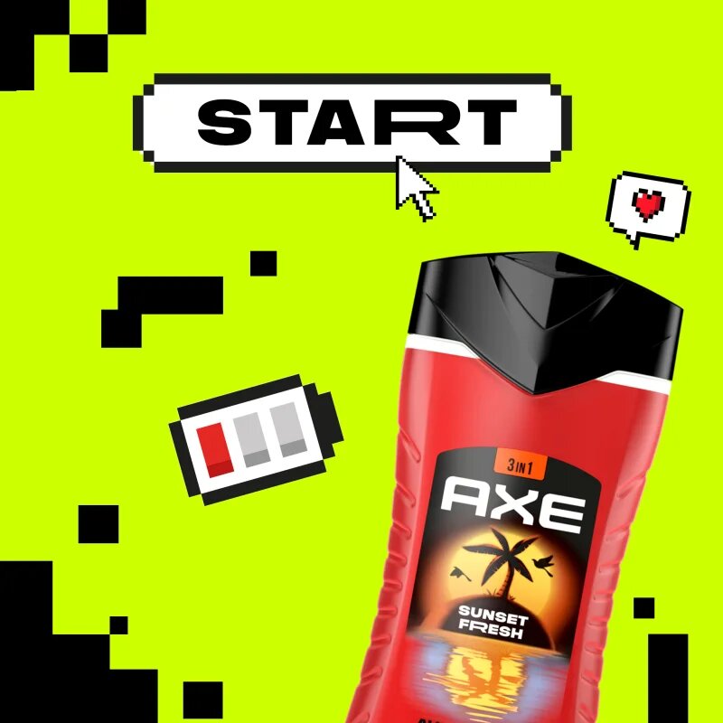 Axe Sunset Fresh sprchový gel na obličej tělo a vlasy 400 ml